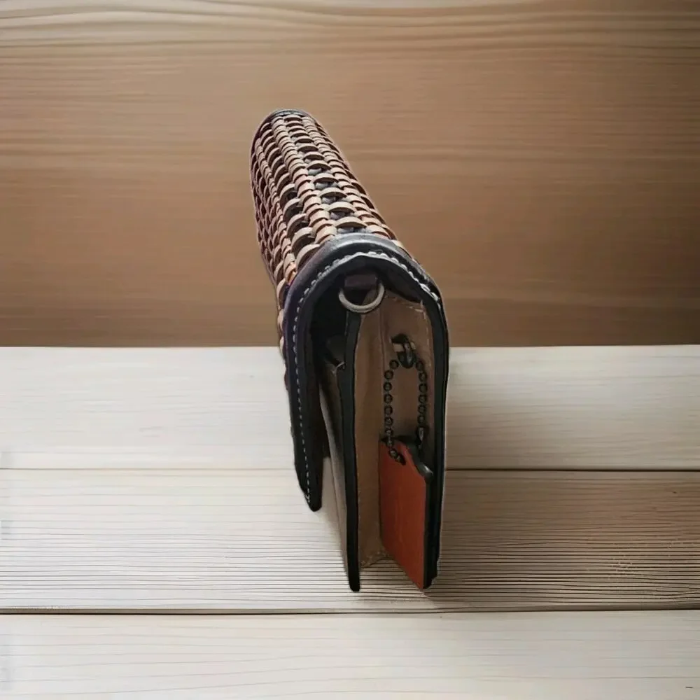 *SOLD*Coach 3652 Hutton Clutch With Weaving - Picture 2 of 4